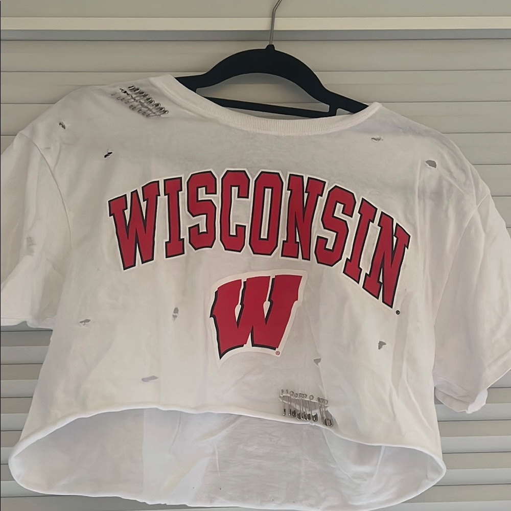 University of Wisconsin White Crop Top
